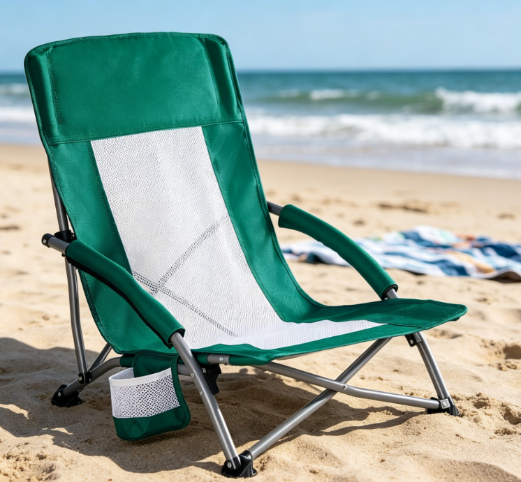 Low Center of Gravity Extra Wide High Back Folding Camping Chair